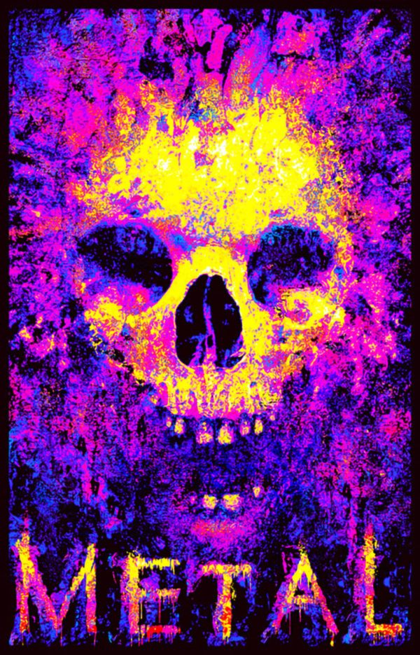 Metal Skull Blacklight Poster Online Sale