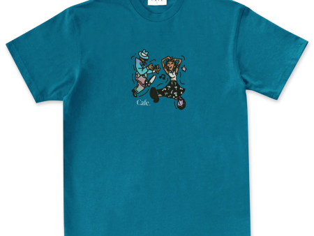 Skateboard Cafe - Dancing T-Shirt - Dark Teal Online Hot Sale