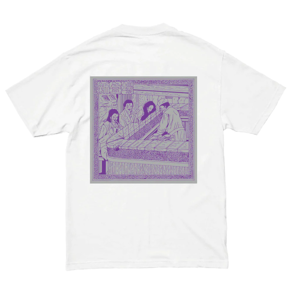 Evisen Skateboards - Midnight Sushi T-Shirt - White For Sale