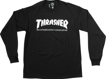 THRASHER SKATE MAG L S BLACK WHT Online now