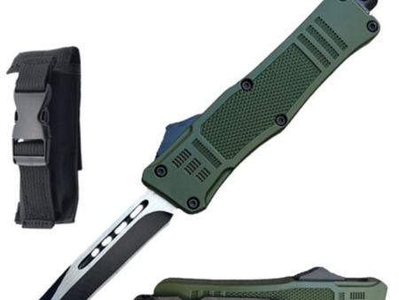 7  Street Walker Out Of The Front OTF Knife Army Green Tanto Blade Cheap