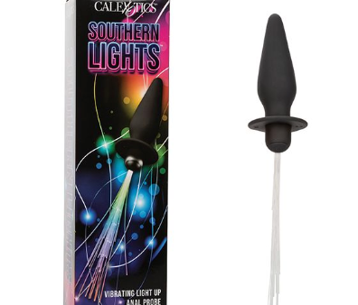 Southern Lights Rechargeable Vibrating Light Up Anal Probe - Black Online now