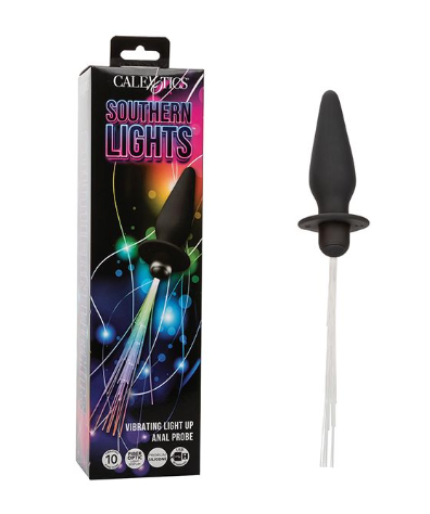 Southern Lights Rechargeable Vibrating Light Up Anal Probe - Black Online now