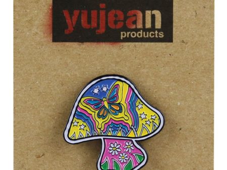 Dan Morris Mushroom Enamel Pin - 1.25  Fashion