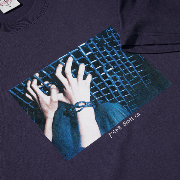 Polar Skate Co - Caged Hands T-Shirt - Violet Online now