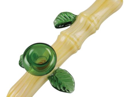 Bamboo Glass Hand Pipe - 6.5  For Discount