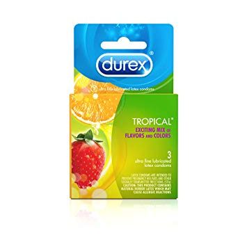 Durex Tropical Flavors Condoms - Box of 3 Online now