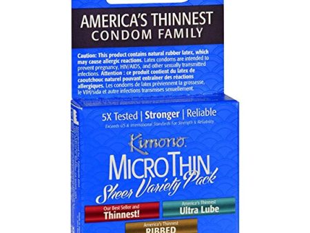 Kimono Micro Thin Condoms Variety Pack - Box of 3 Online now