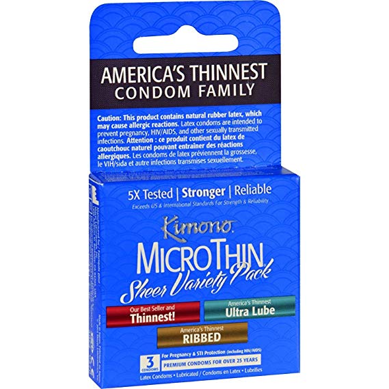 Kimono Micro Thin Condoms Variety Pack - Box of 3 Online now