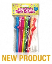 Super Fun Penis Multicolor Party Straws Discount