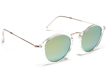 Glassy Sunglasses - Klien Polarized Clear w  Pink Mirror Online now