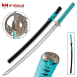 Shinwa Regal Katana Teal Sword Damascus Online Hot Sale