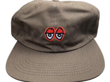 Krooked Eyes Hat - Brown   Red on Sale