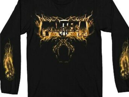 Pantera Snake In Flames Black Long Sleeve T-Shirt Fashion