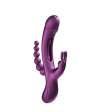 Trilux Kinky Finger Rabbit Vibrator with Anal Beads - Purple Online Hot Sale