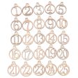 25x Placas de números de madera para calendario de adviento - Nummernschilder aus Holz für Adventskalender - Anhänger Zahlen, Nummern 1-25 Cheap