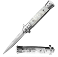 5  Closed Classic Stiletto Automatic SwitchBlade Knife - Mother Of Pearl Discount