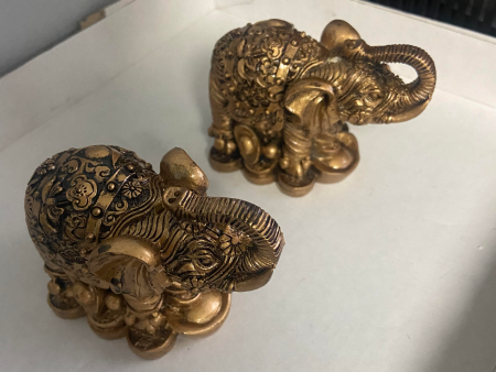 Resin Gold Elephant Incense Holder Online now