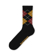 Theories -  Stamp Argyle Crew Socks - Black Online Hot Sale