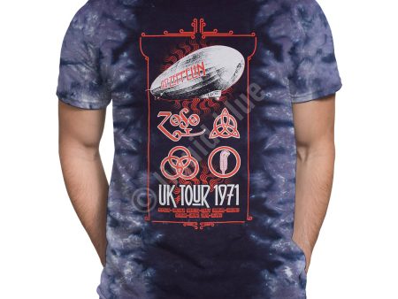 Led Zeppelin Uk Tour 1971 Tie-Dye T-Shirt Discount