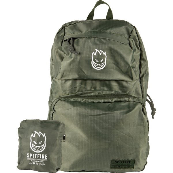 Spitfire - Burn Division Nylon Packable Backpack Bag - Military Green   White Online now