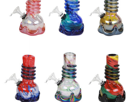 6 Inch Small Crown Soft Glass Bong For Cheap