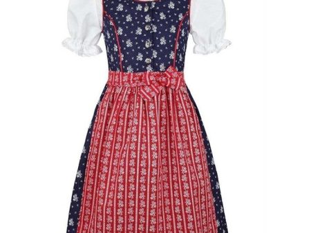 Traje alemán para niñitas, vestido tradicional bávara con blusa y delantal   Kinder Dirndl mit Bluse und Schürze Online