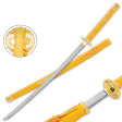 Yellow Lotus Katana w Scabbard - High Carbon Steel Blade Online