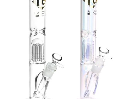 Diamond Glass Gold Pearl 8-Arm Perc Water Pipe Online now