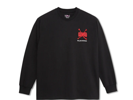 Polar Skate Co - Long Sleeve T-Shirt - Welcome To The New Age - Black on Sale