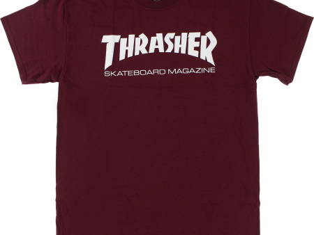 THRASHER SKATE MAG SS L-MAROON WHT Fashion