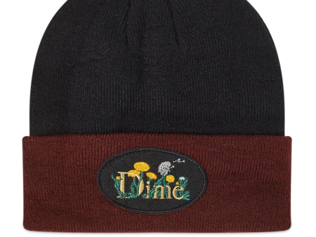 Dime - Classic Allergy Fold Beanie - Black & Burgandy Online Sale