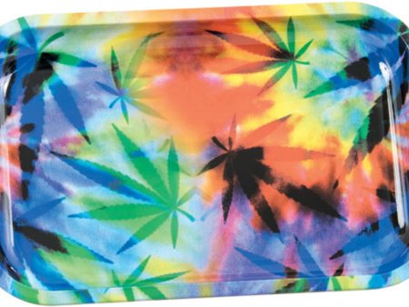 Fujima Metal Rolling Tray 7.5“ x 11.25” - Tie-Dye Leaf For Discount