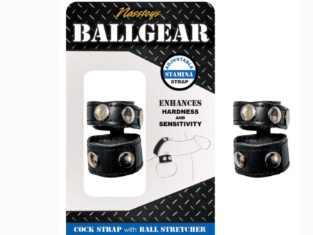 Ballgear Cock Strap w Ball Stretcher - Black Online now