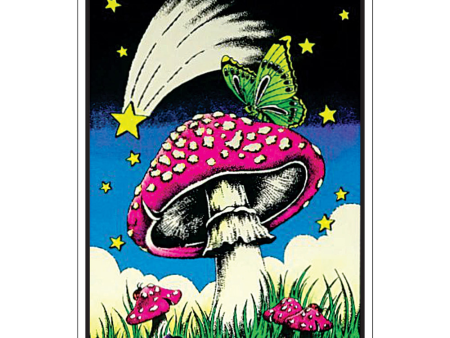 Mushroom Butterflies Blacklight Poster - 23  x 35  Supply