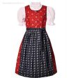 Traje alemán para niñitas, vestido tradicional bávara con blusa y delantal   Kinder Dirndl mit Bluse und Schürze Online now