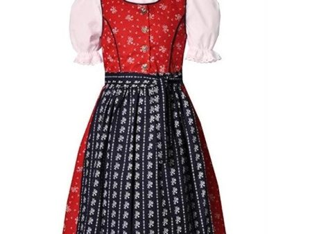 Traje alemán para niñitas, vestido tradicional bávara con blusa y delantal   Kinder Dirndl mit Bluse und Schürze Online now