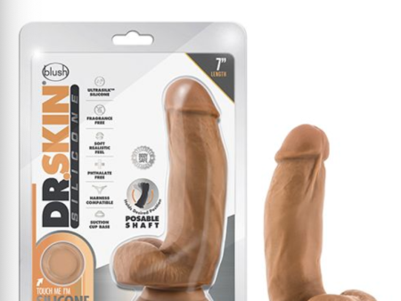 Blush Dr. Skin Silicone Dr. Samuel 7  Dildo w Balls - Mocha Discount