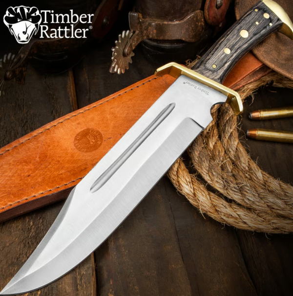 Timber Rattler Western Outlaw Bowie Knife For Cheap