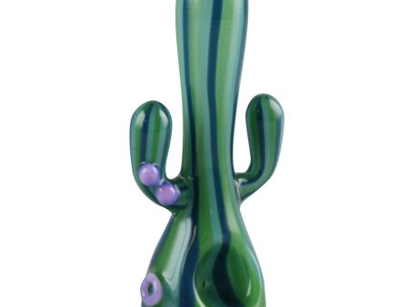 Standing Cactus Glass Hand Pipe - 4  Hot on Sale