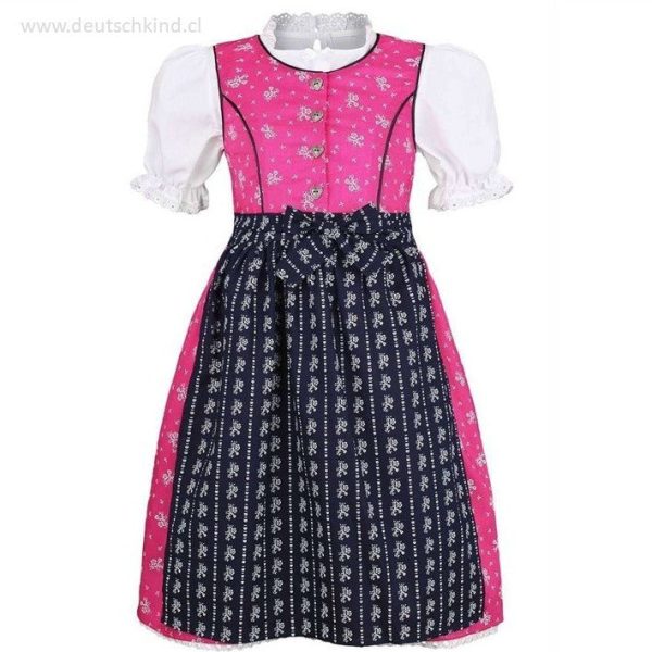 Traje alemán para niñitas, vestido tradicional bávara con blusa y delantal   Kinder Dirndl mit Bluse und Schürze on Sale