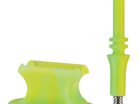 Pulsar RIP Silicone Vapor Dab Straw w Stand - Glow Green For Discount