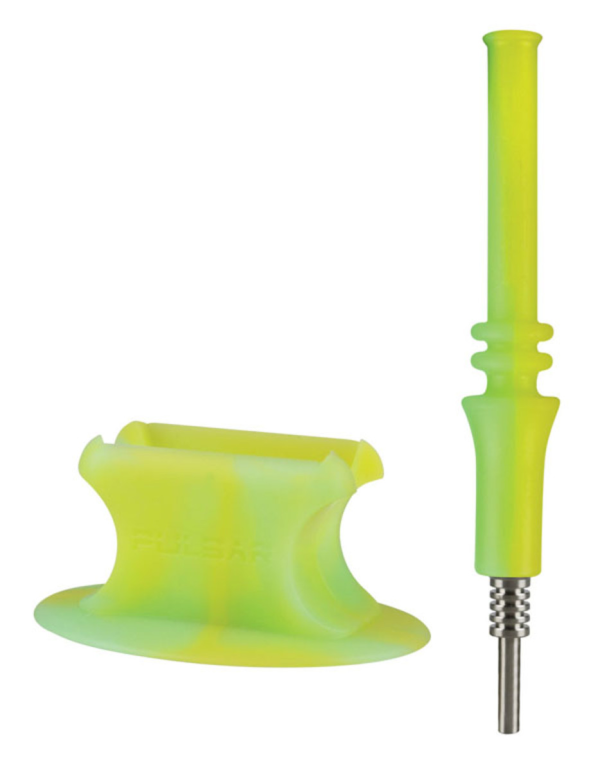 Pulsar RIP Silicone Vapor Dab Straw w Stand - Glow Green For Discount