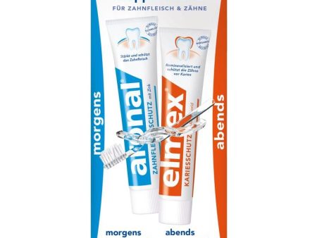 Aronal Elmex Zahnpasta Doppelschutz 2x 75ml   Pasta de dientes doble protección For Cheap