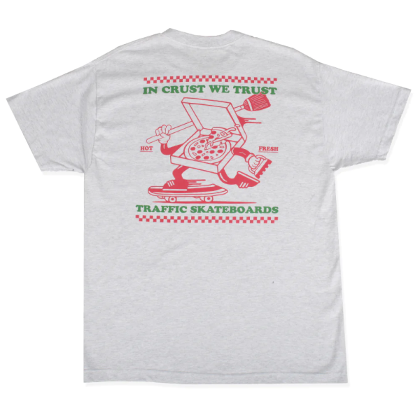 Traffic Skateboards -  Trust Crust T-shirt - Ash Grey Supply