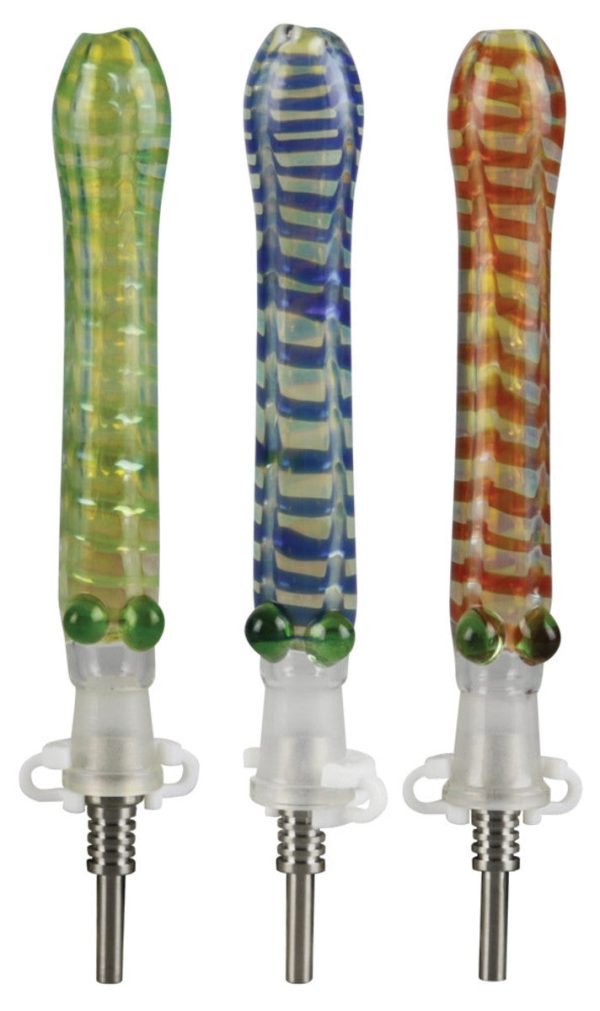 Glass Dab Straw w  10mm Titanium Tip - 6    Assorted Online Sale