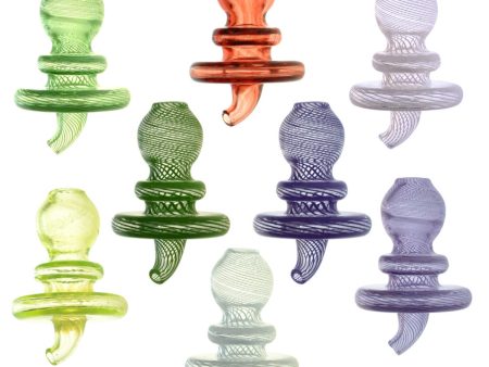 Directional Spiral Worked Carb Cap - 35mm | Assorted Colors Sale