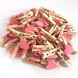 10x Clips de madera con corazón, mini pinzas   10x Wäscheklammern mit Herz Online Sale