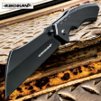 Xenoburn Tactical Assisted Open Pocket Knife CLEAVER RAZOR FOLDING Blade Gunmetal Discount