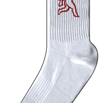 Psockadelic - Angel Boy Crew Socks - White Red Cheap